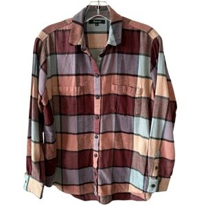 Madewell Women's Canosa Plaid Flannel Sunday Shirt in Size S